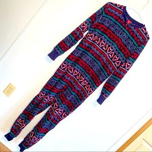 Sleepover adult onesie candy cane ginger bread holiday outfit